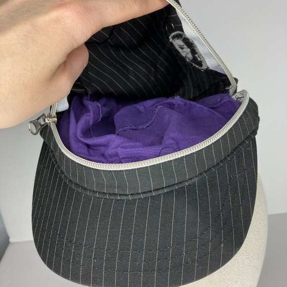 Disney Nightmare Before Christmas Zipper Pocket Black Pinstripe Jack Hat - Picture 7 of 12